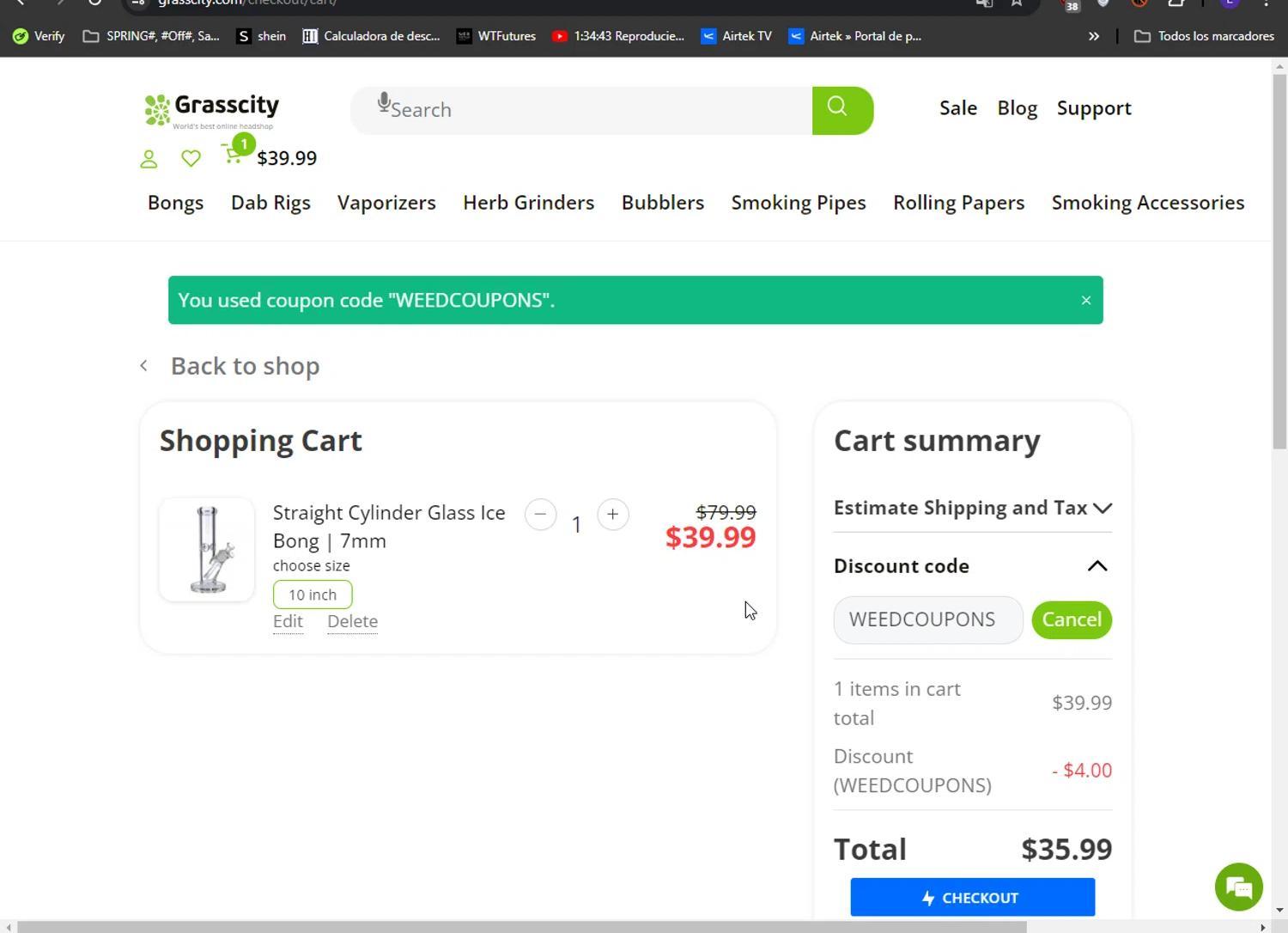 How to apply Grasscity coupon code